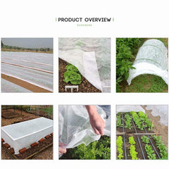 Agfabric wrapped shrub with drawstring securing warmth and reducing cold stress
