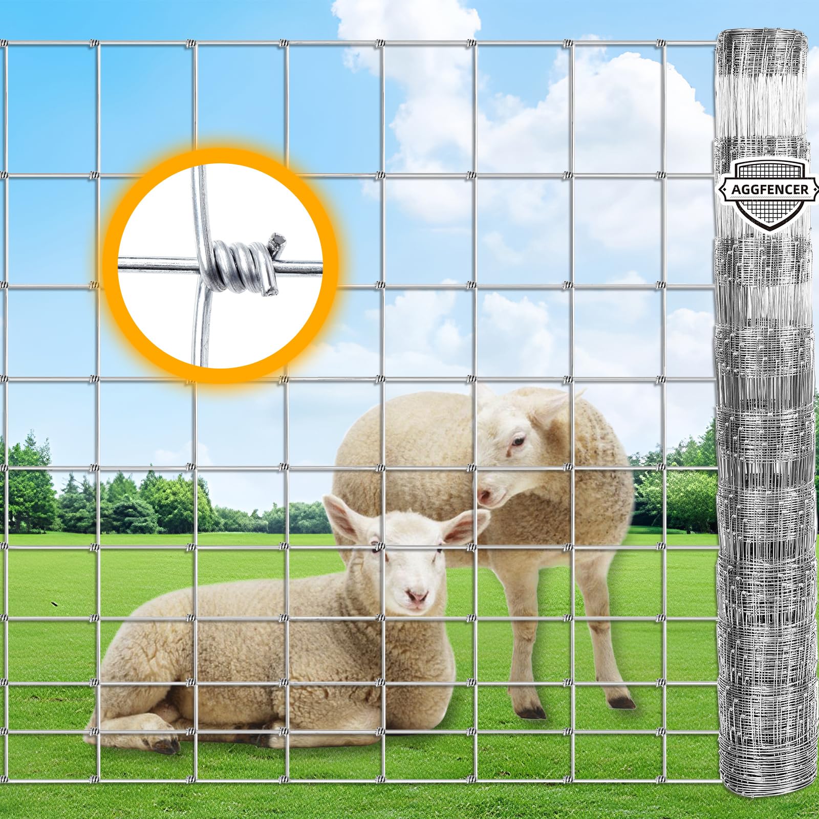 AggFencer front view of 4x30ft roll showing packaging and label, durable fencing ready to install