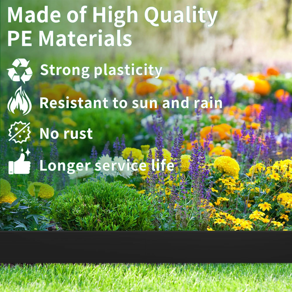 AggFencer edging between lawn and flowerbed keeping grass out of beds