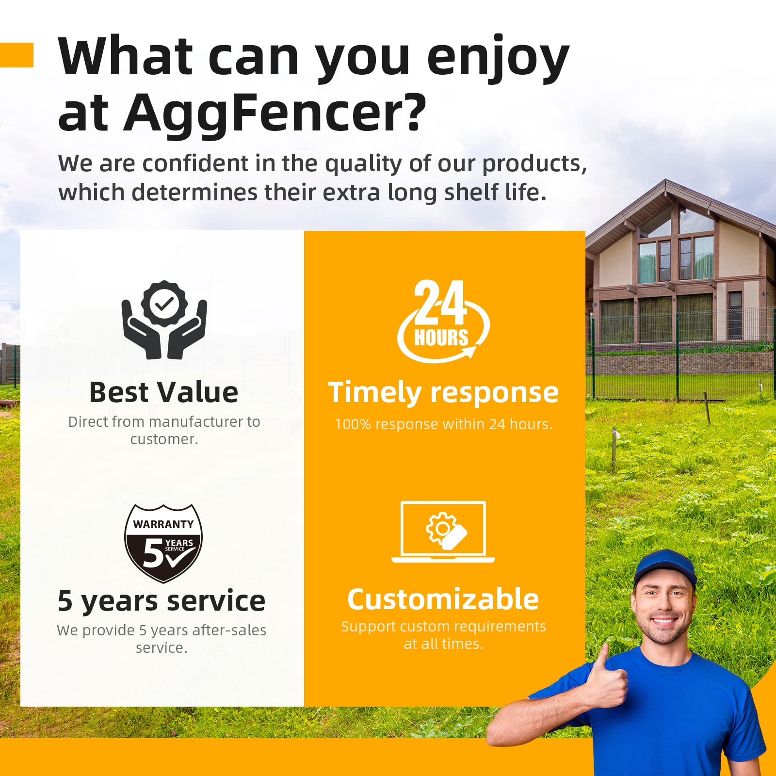 AggFencer installed on yard fence illustrating visible security improvement