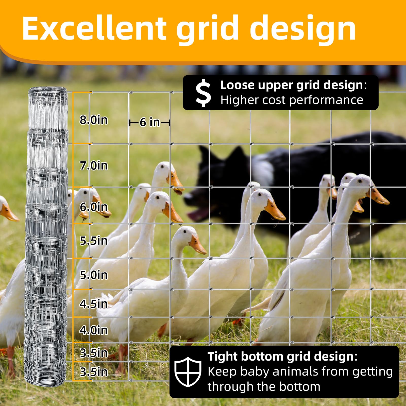 AggFencer fence attached to wooden post detail showing sturdy fastening and reliable support