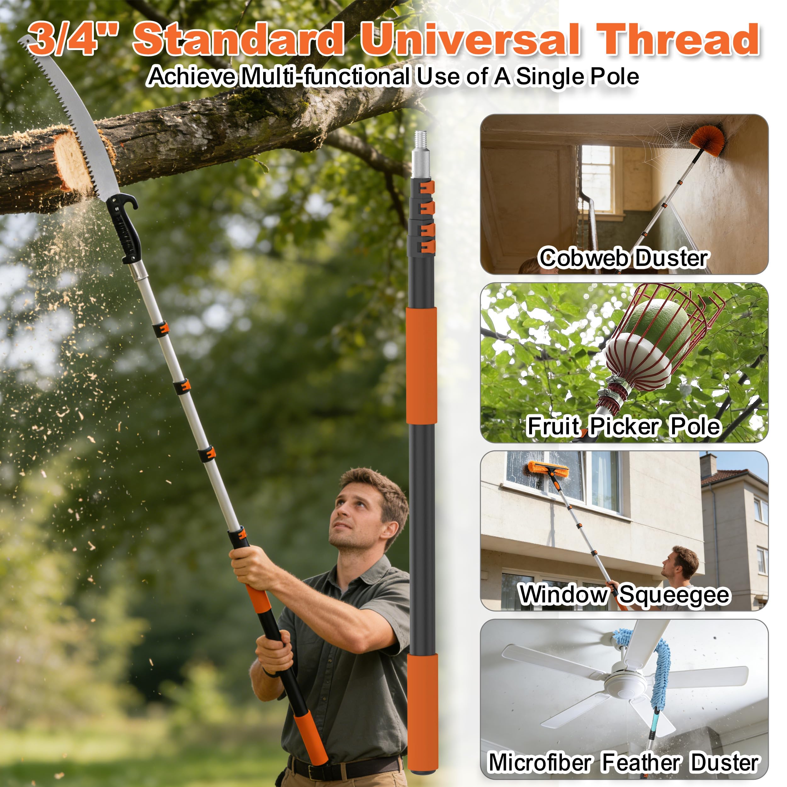 AgiiMan collapsed pole compact size for easy storage and transport