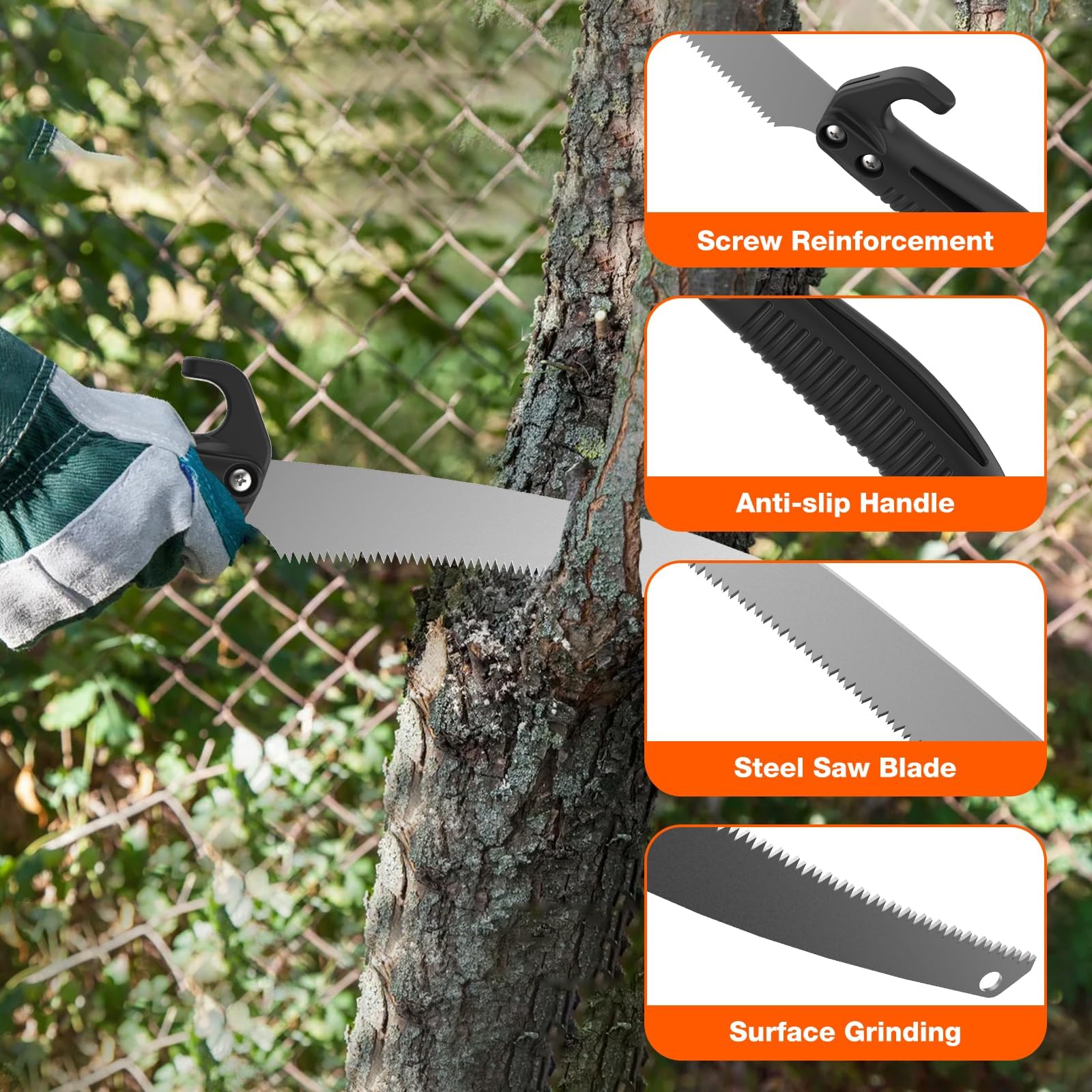 AgiiMan detachable 19-inch saw blade close-up showing sharp teeth