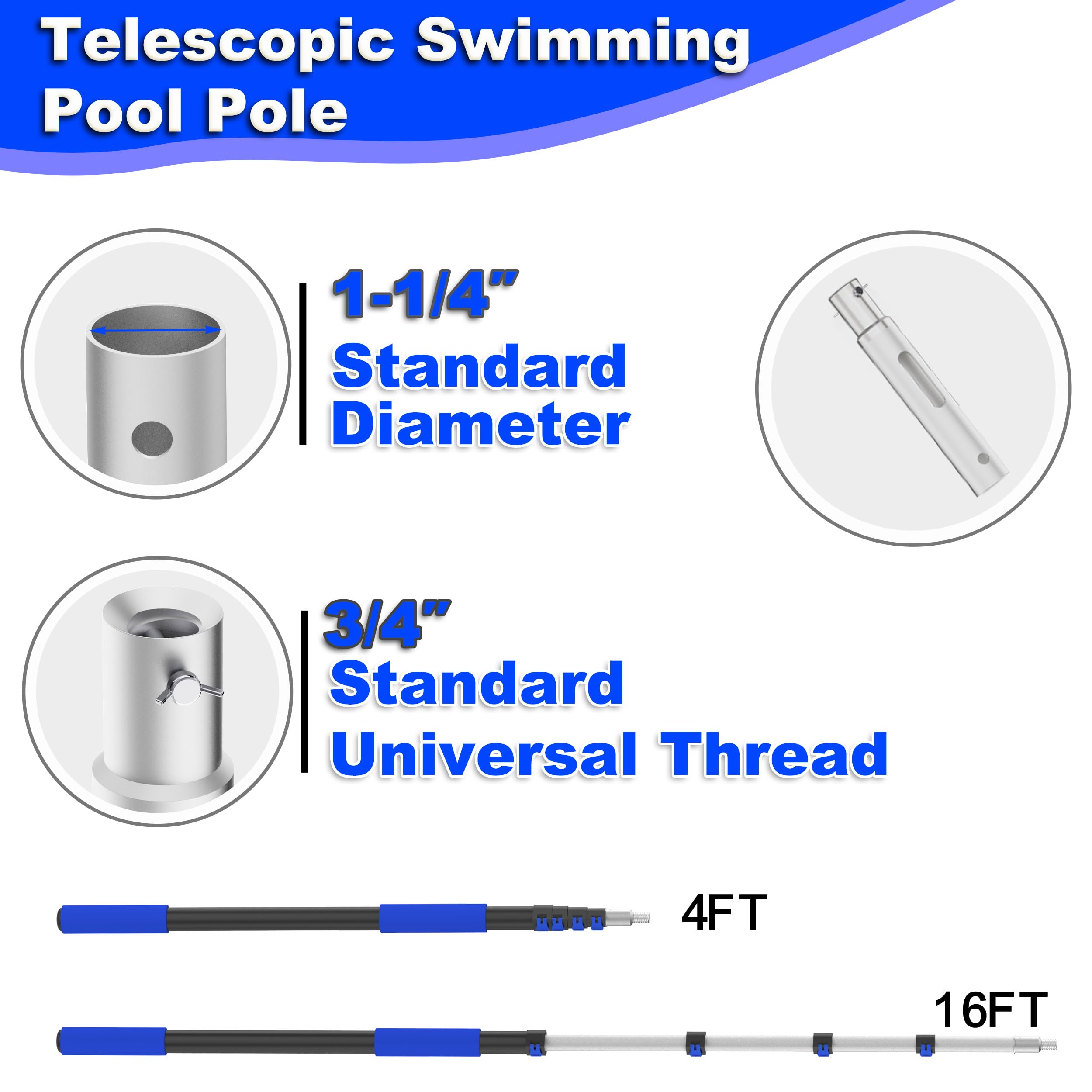 AgiiMan pole non-slip foam handle closeup, comfortable grip in wet conditions