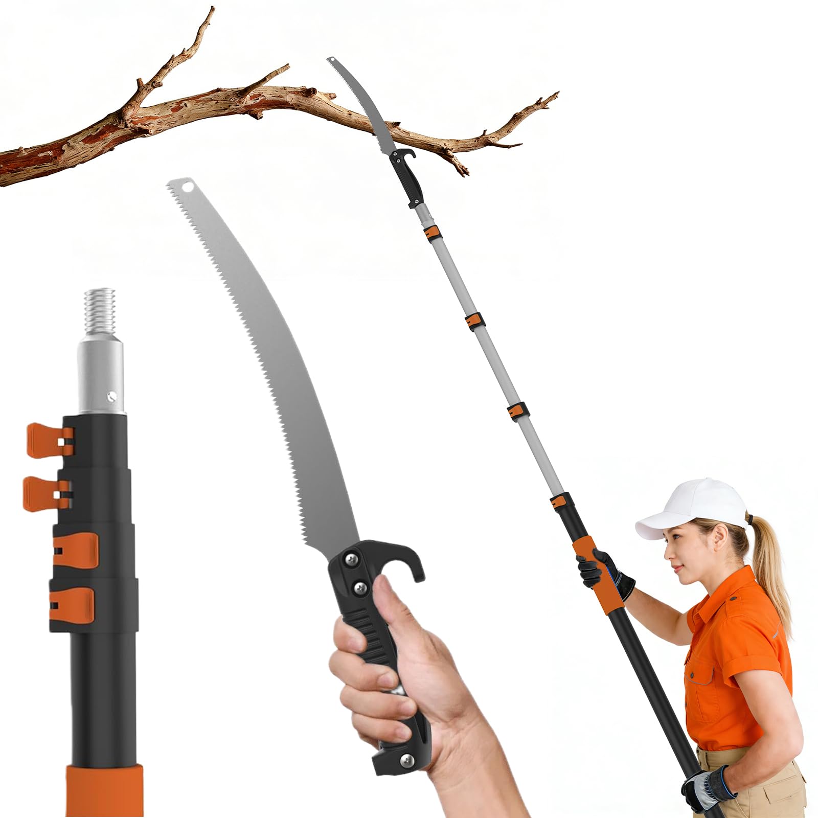 AgiiMan front packaging showing complete pole saw kit and benefits