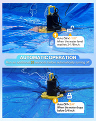 AgiiMan pump bottom suction grille close-up showing near-dry removal benefit