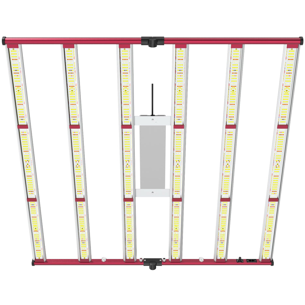 AGLEX 600W front view showing full spectrum bars and sturdy frame benefit visibility