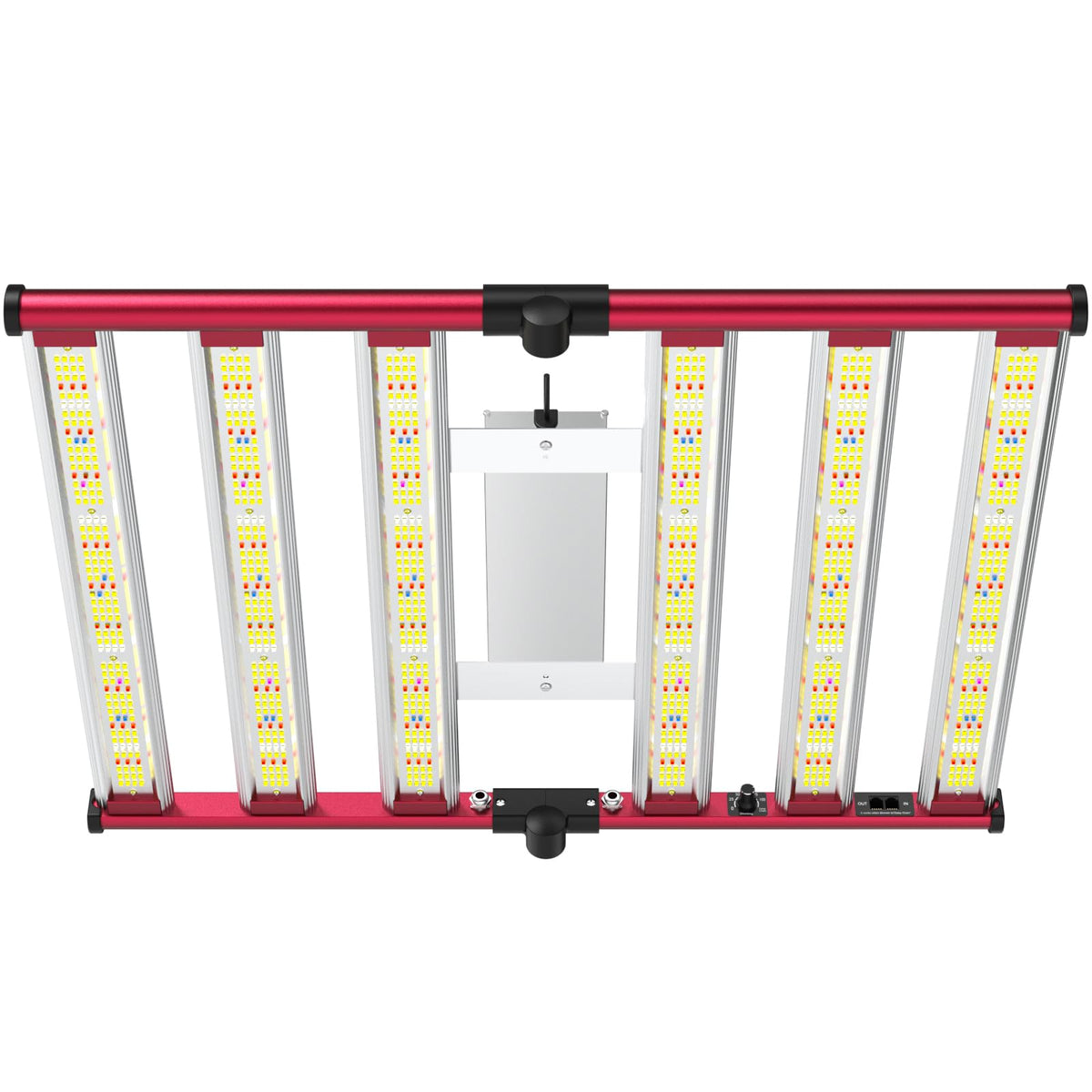 AGLEX front view of grow light showing full bar layout and even illumination benefit