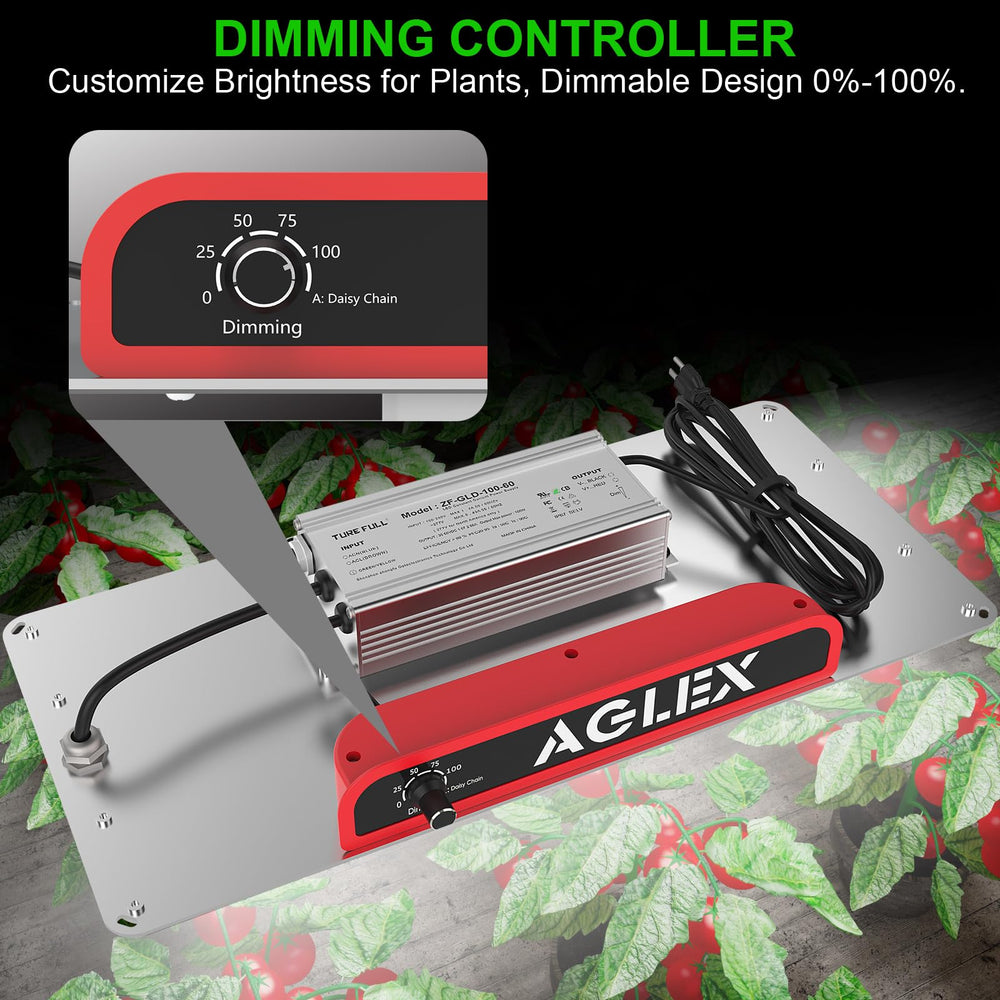 AGLEX K1000 dimmer control panel showing adjustable 0-100% intensity for stage-specific light