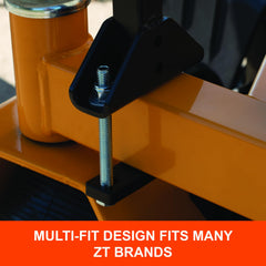 Agri-Fab close-up of integrated handle and hand grip for easier access