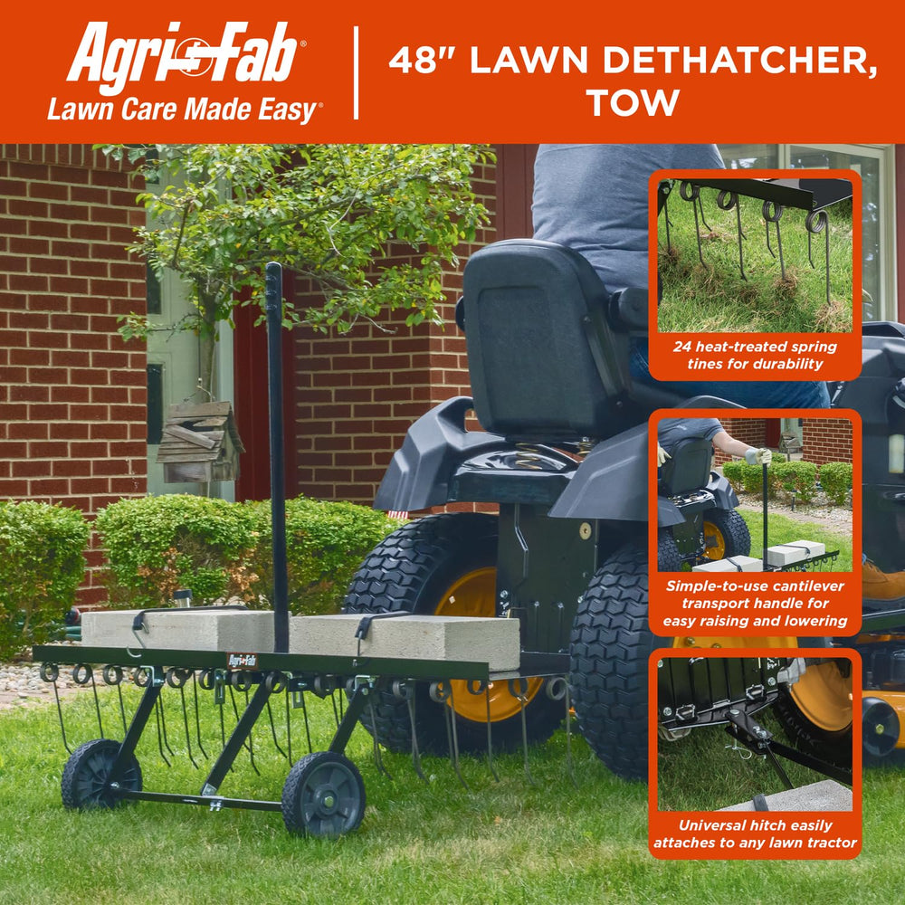 Agri-Fab 7-inch flat-free wheel and axle offering stable operation