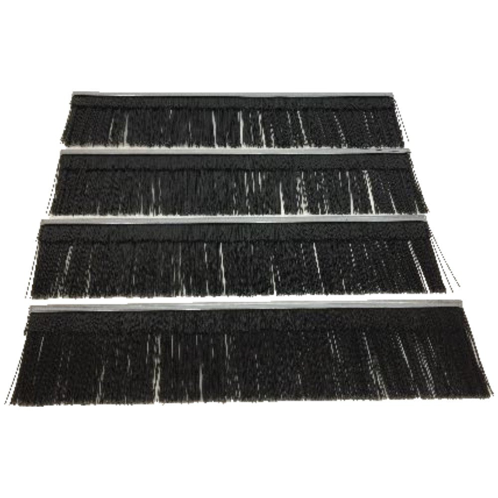 Agri-Fab replacement brushes front view showing four 21-inch brushes for improved pickup