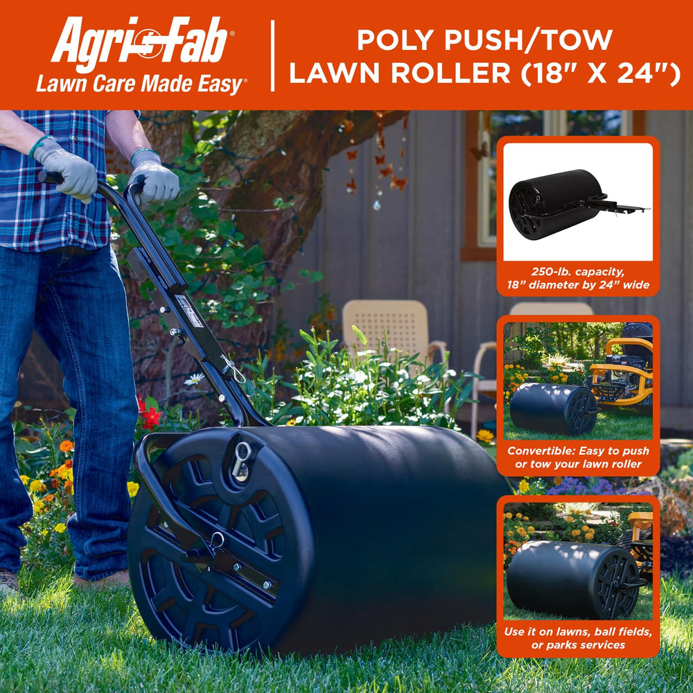 Agri-Fab product label with specs and 3-year warranty for purchase confidence