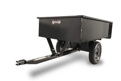 Agri-Fab steel bed front view showing durable powder-coat finish and hauling capacity