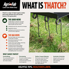 Agri-Fab heat-treated spring tine close-up highlighting rust-proof durability benefit
