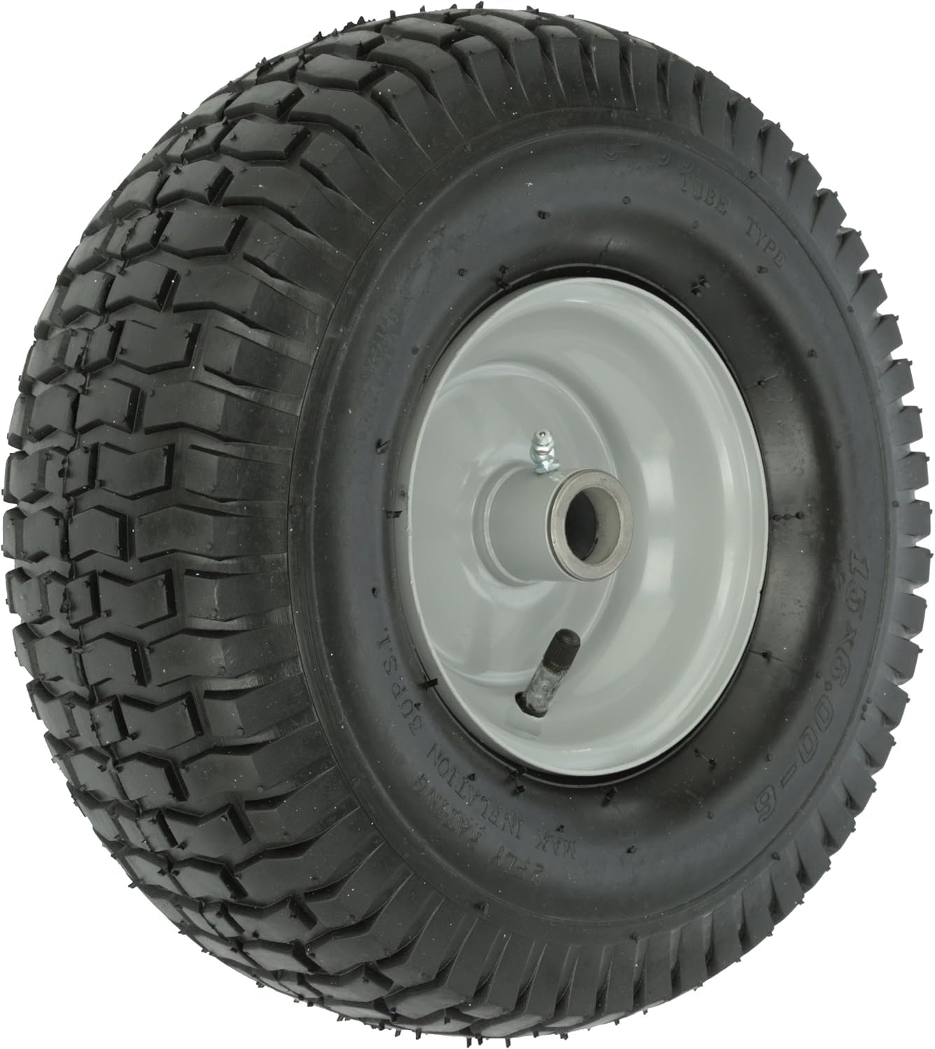 Agri-Fab 42159 wheel front profile showing tread and gray finish for reliable traction