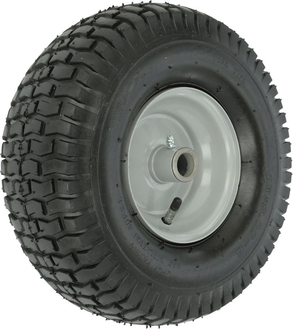 Agri-Fab 42159 wheel front profile showing tread and gray finish for reliable traction