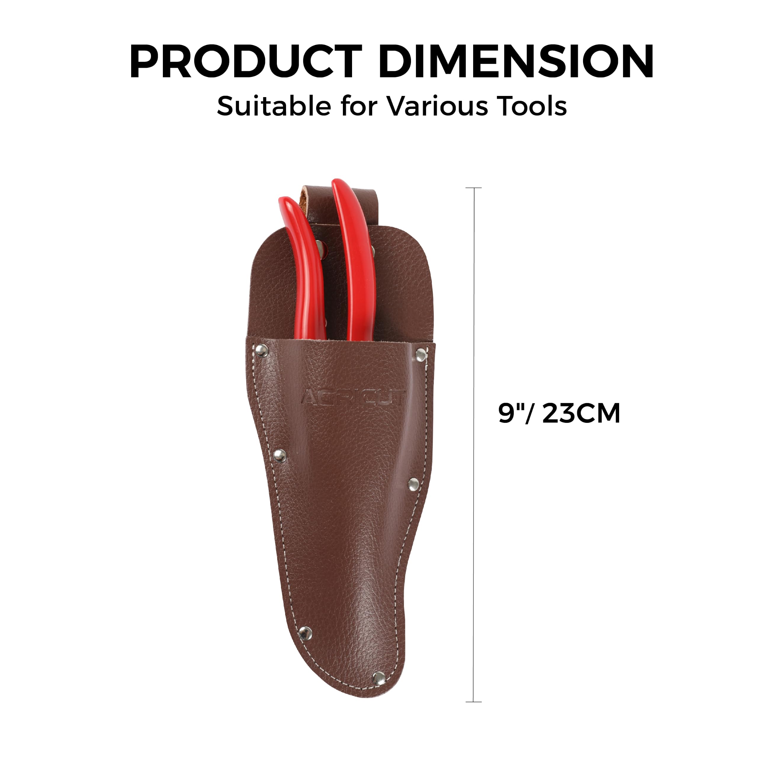 AGRICUT pruners beside ruler illustrating compact 8.07-inch size for scale and control
