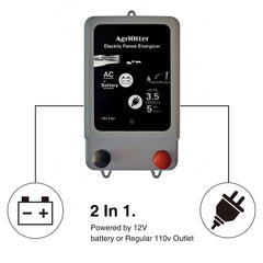 AgriOtter LED indicator close-up confirming energizer operation at a glance