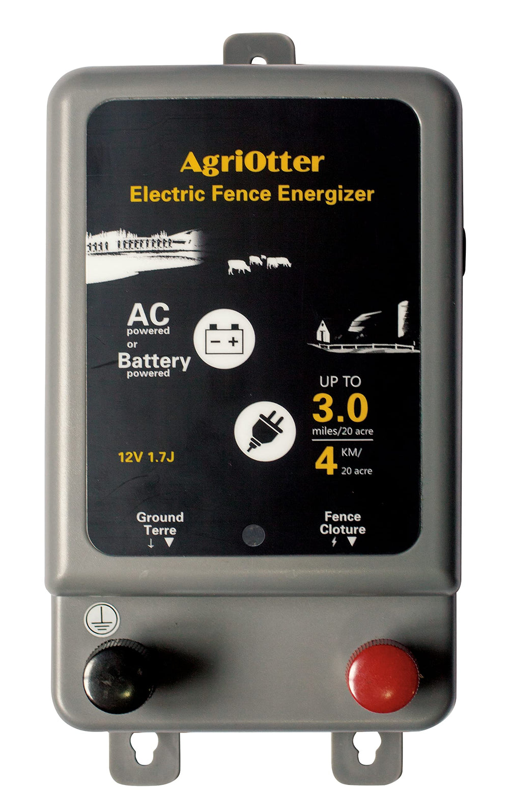 AgriOtter front panel showing controls and sturdy case for reliable protection