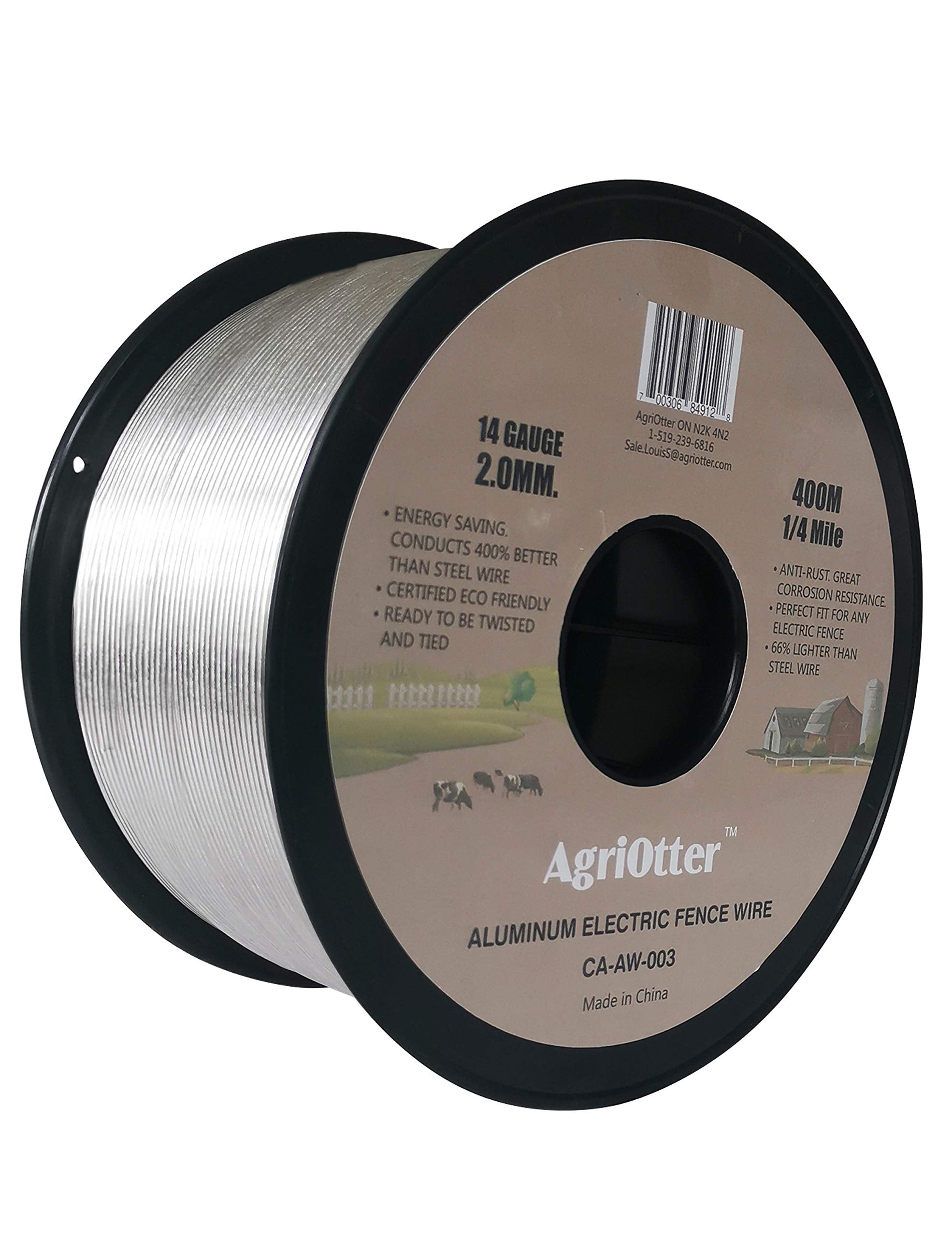 AgriOtter front spool showing coil and core, highlighting easy handling