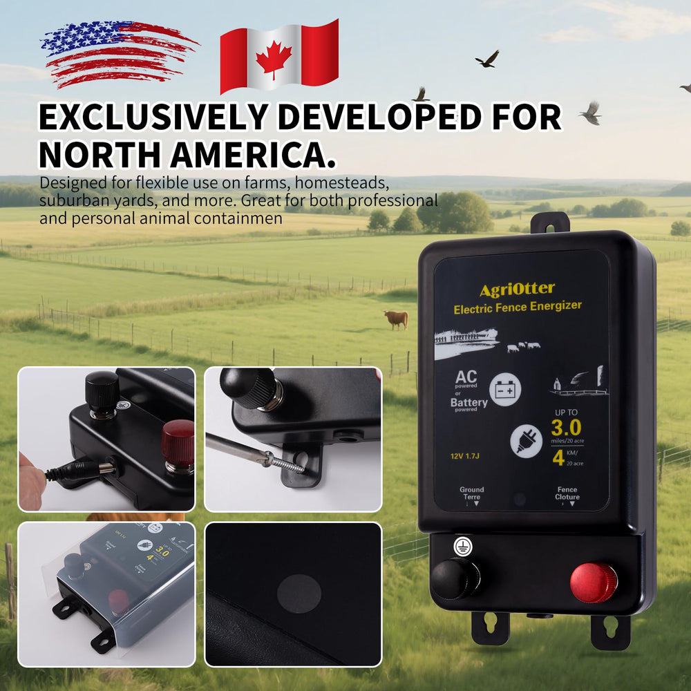 AgriOtter mounted on fence post demonstrating secure outdoor placement and protection