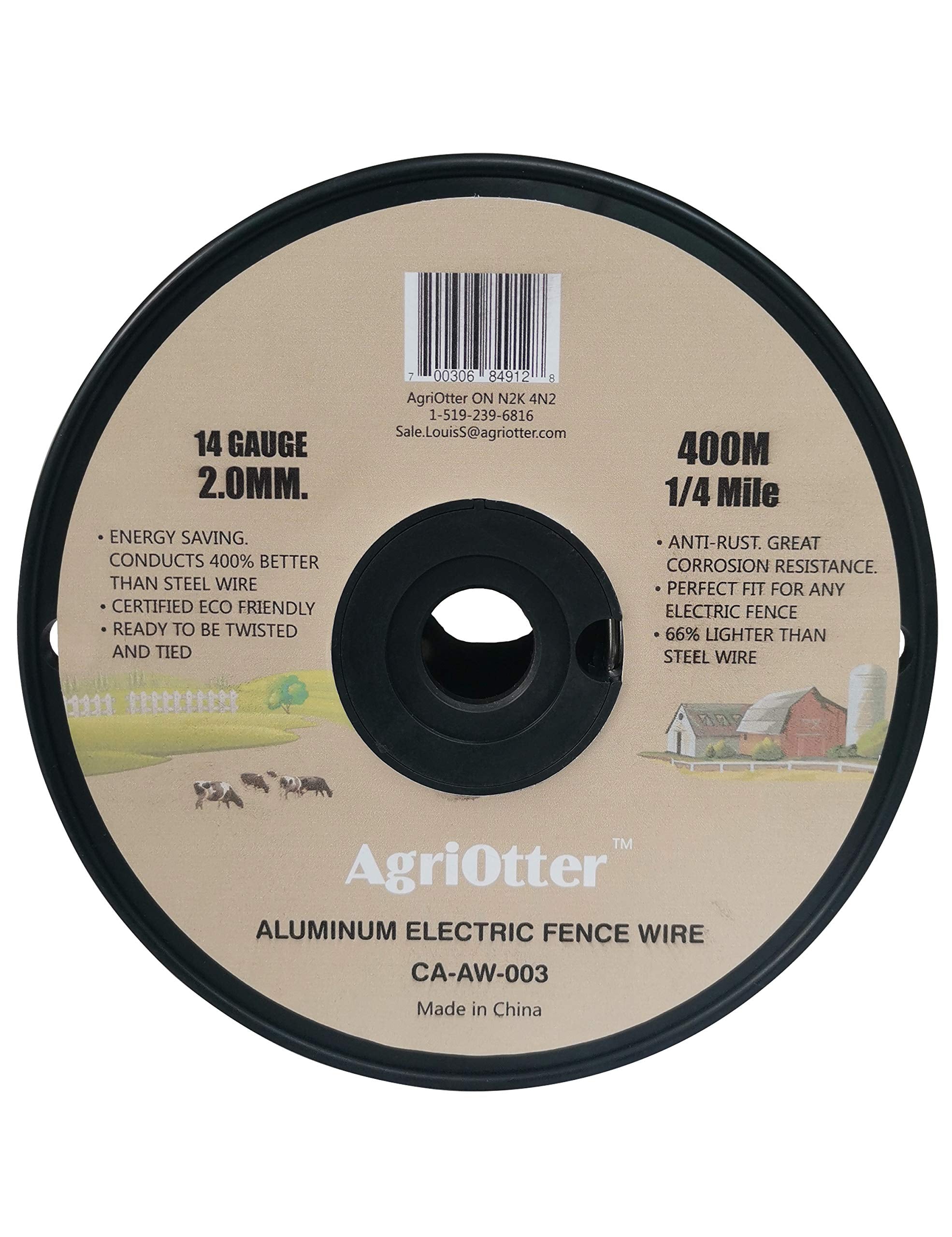 AgriOtter close-up of aluminum wire strands, showing corrosion resistance