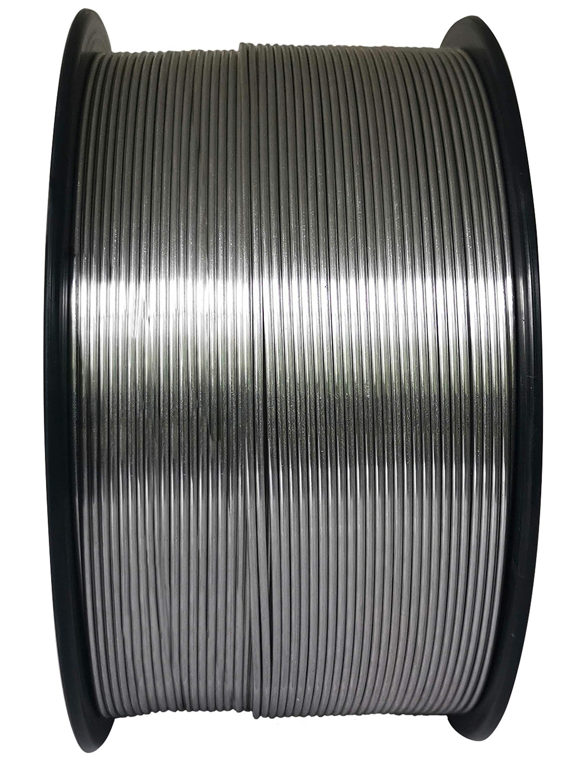 AgriOtter beside a ruler for scale, showing 400m spool length and gauge