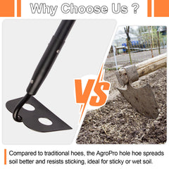 AgroPro detail of integrated fiberglass handle providing strength and no breakage