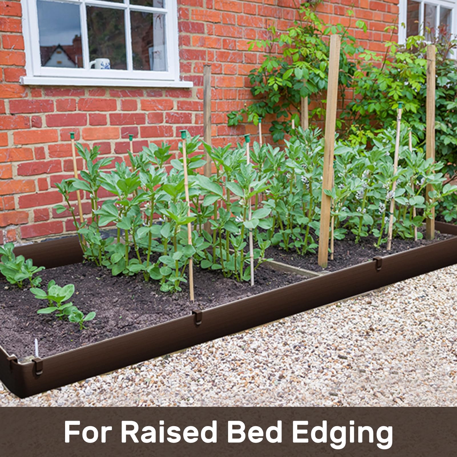 AGTEK edging next to ruler illustrating 4-inch height and scale benefit