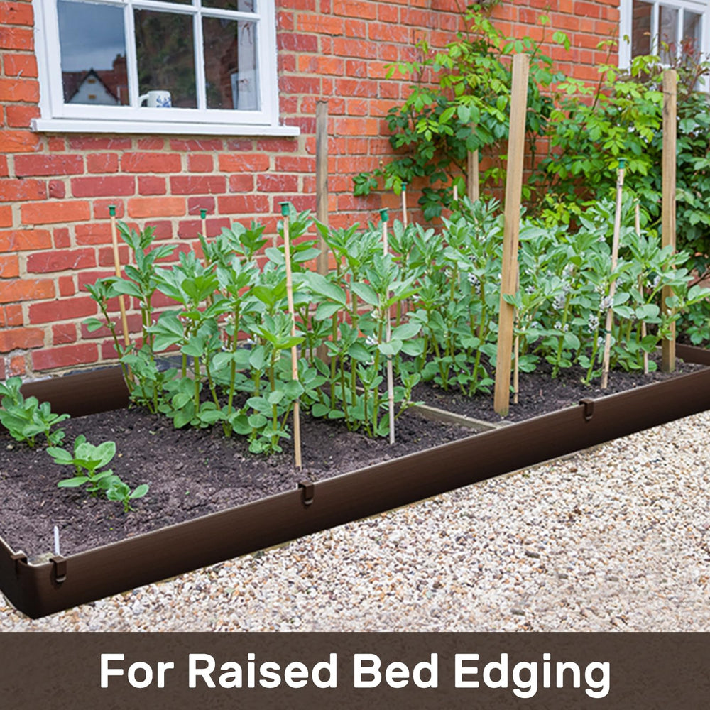 AGTEK edging next to ruler illustrating 4-inch height and scale benefit