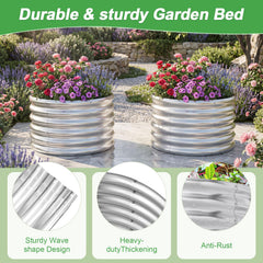 AHEONLAR two assembled beds in a backyard showing tidy planting arrangement benefit