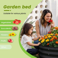 AHEONLAR planters in a backyard garden setting showing tidy, space-saving planting