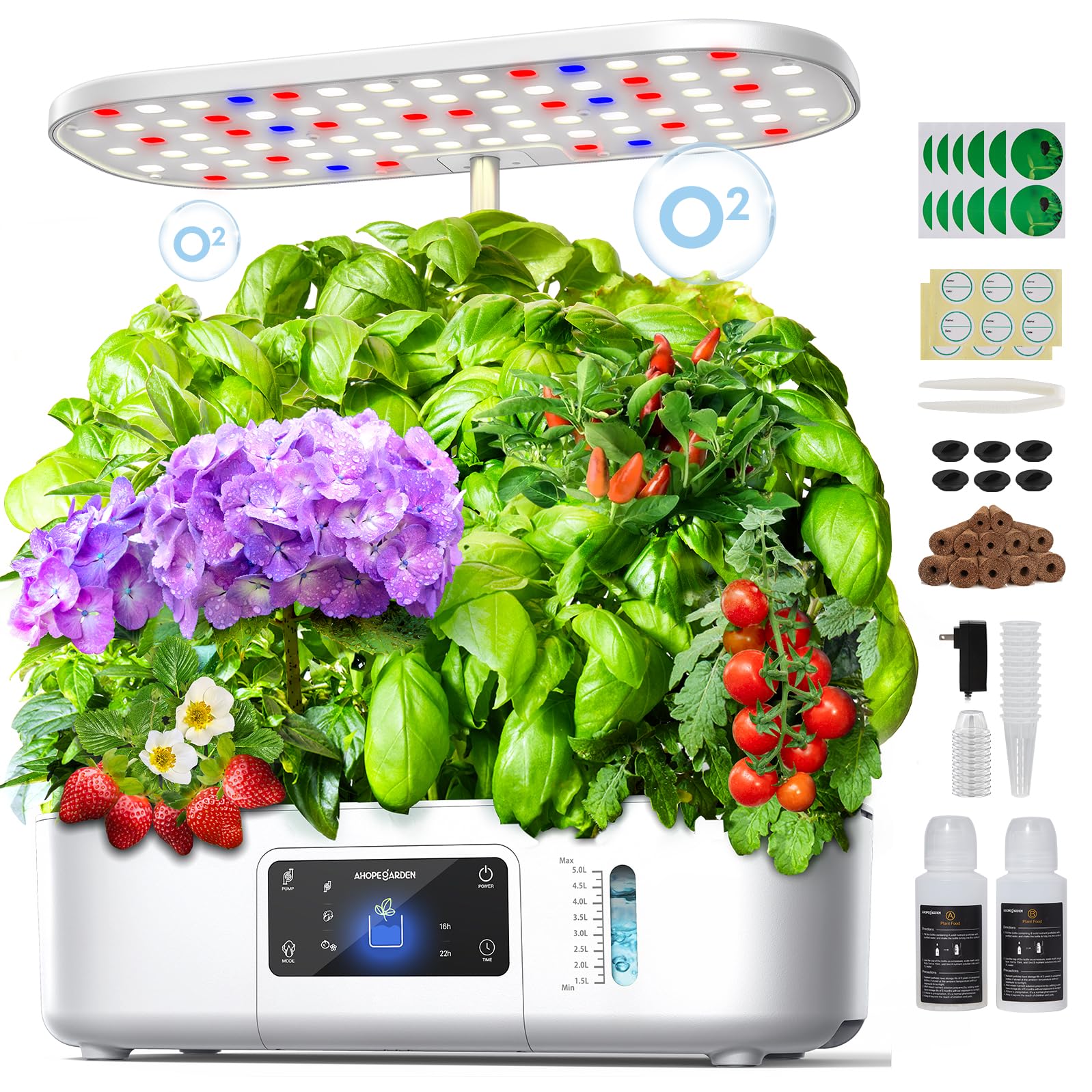 Ahopegarden front view showing compact modern design and 12 pods for space saving