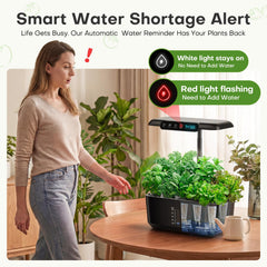 Ahopegarden extendable grow light post demonstrating adjustable height for taller plants