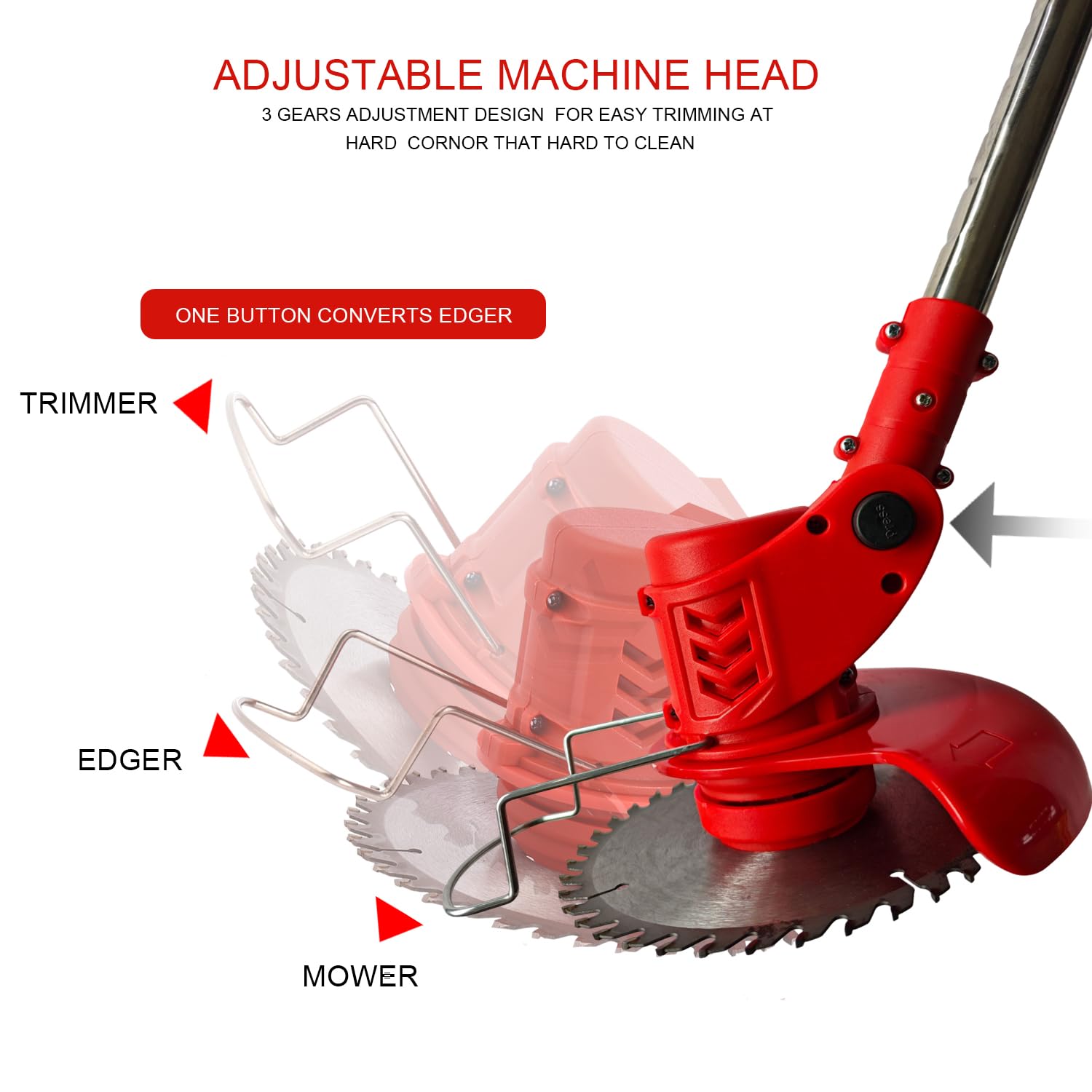 AHPUCEP adjustable handle rotated 360 degrees for ergonomic comfort