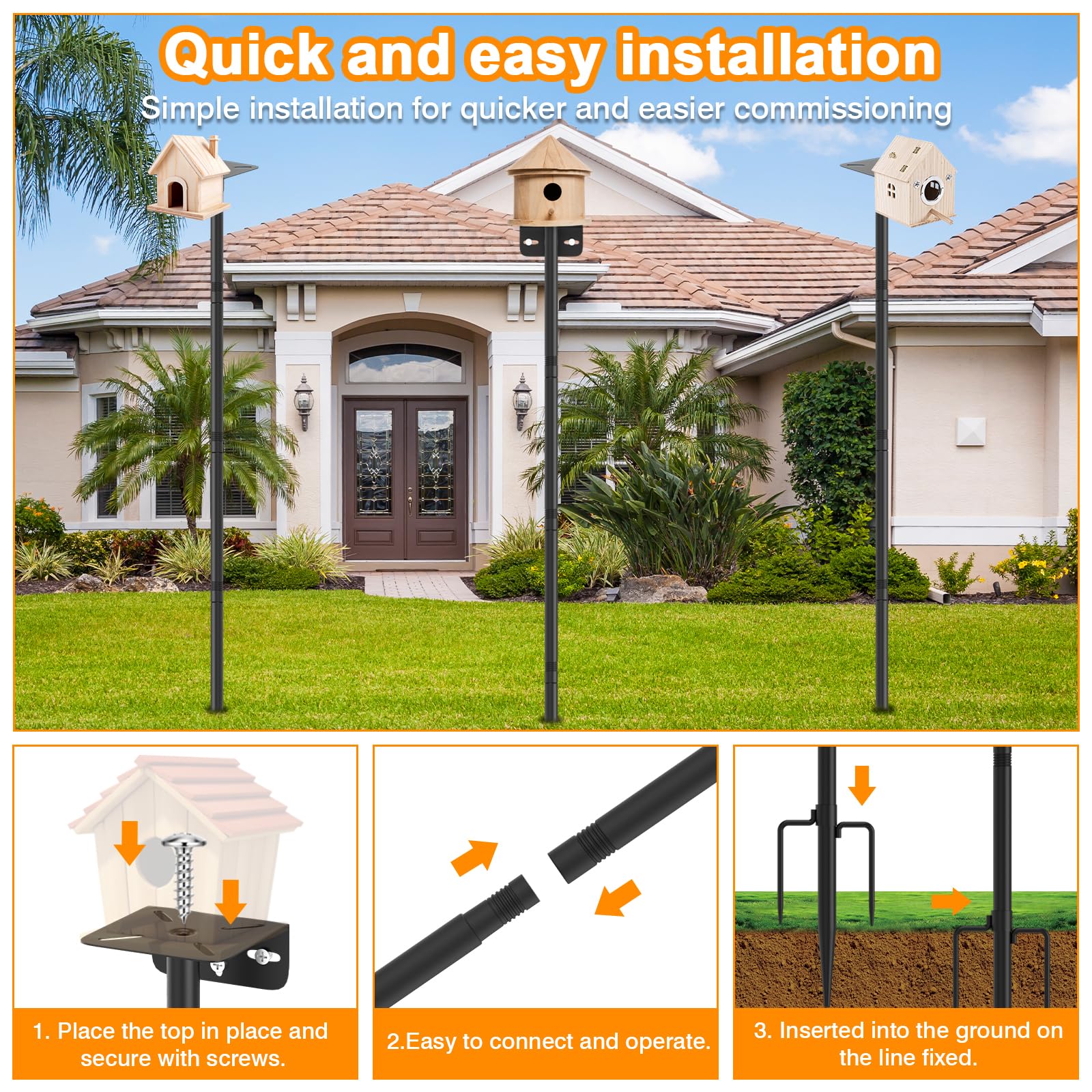AHRLHR installation detail with ground sleeve for stable anchoring and reduced sway