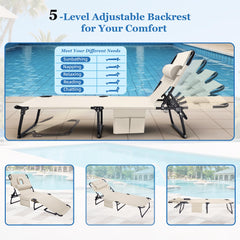 Ahsuname side profile reclined demonstrating adjustable positions