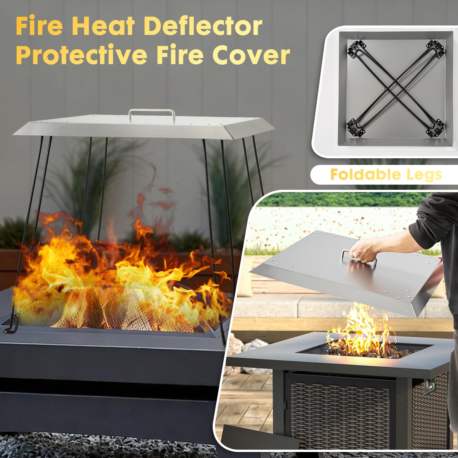 AHUAWA folded flat as a cover saving storage space and protecting pit from debris