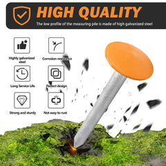 Ahuliao marker sitting flush in lawn showing mower-friendly low profile