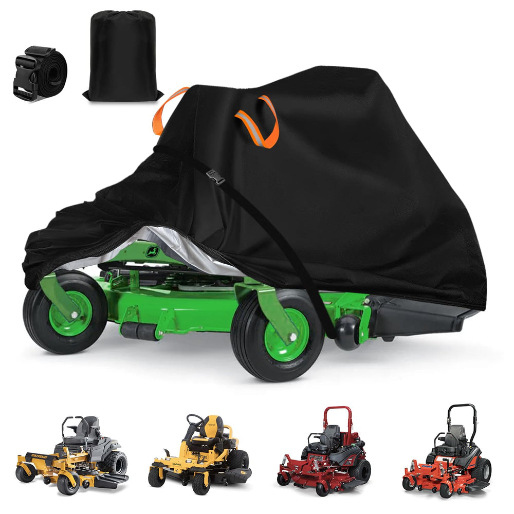 Aibiley front view on mower showing full coverage and protection