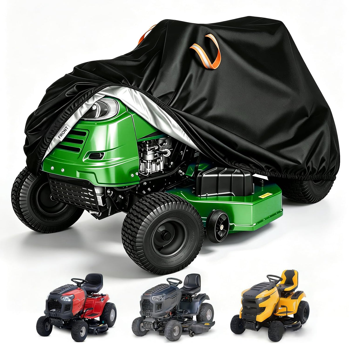 Aibiley front view cover on mower showing full protection and neat fit