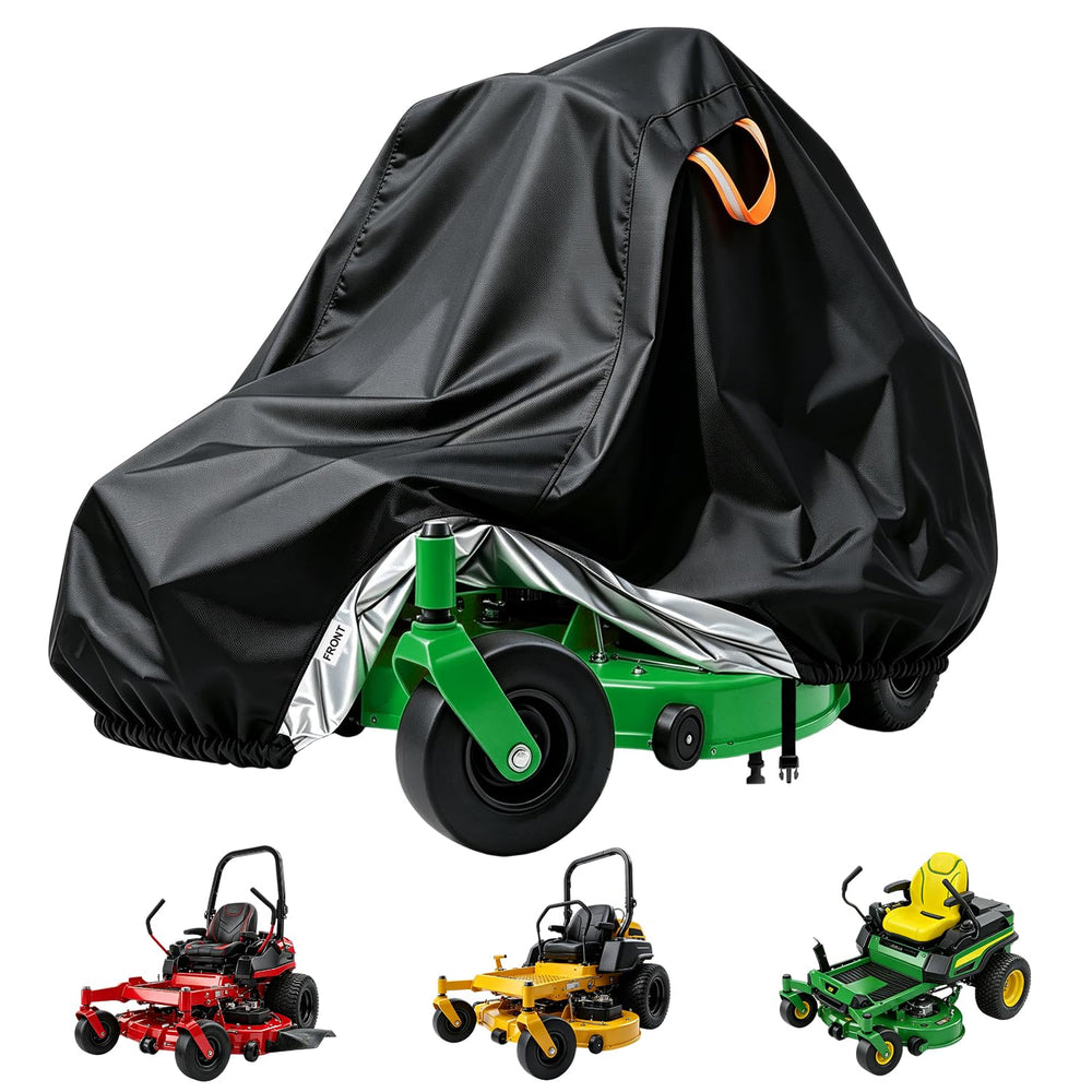 Aibiley front view cover on zero-turn mower showing full protection