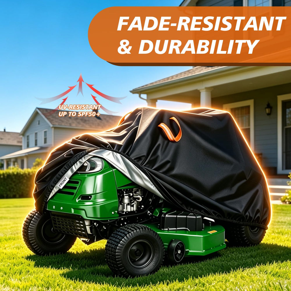 Aibiley next to a 54-inch deck mower showing correct size and coverage