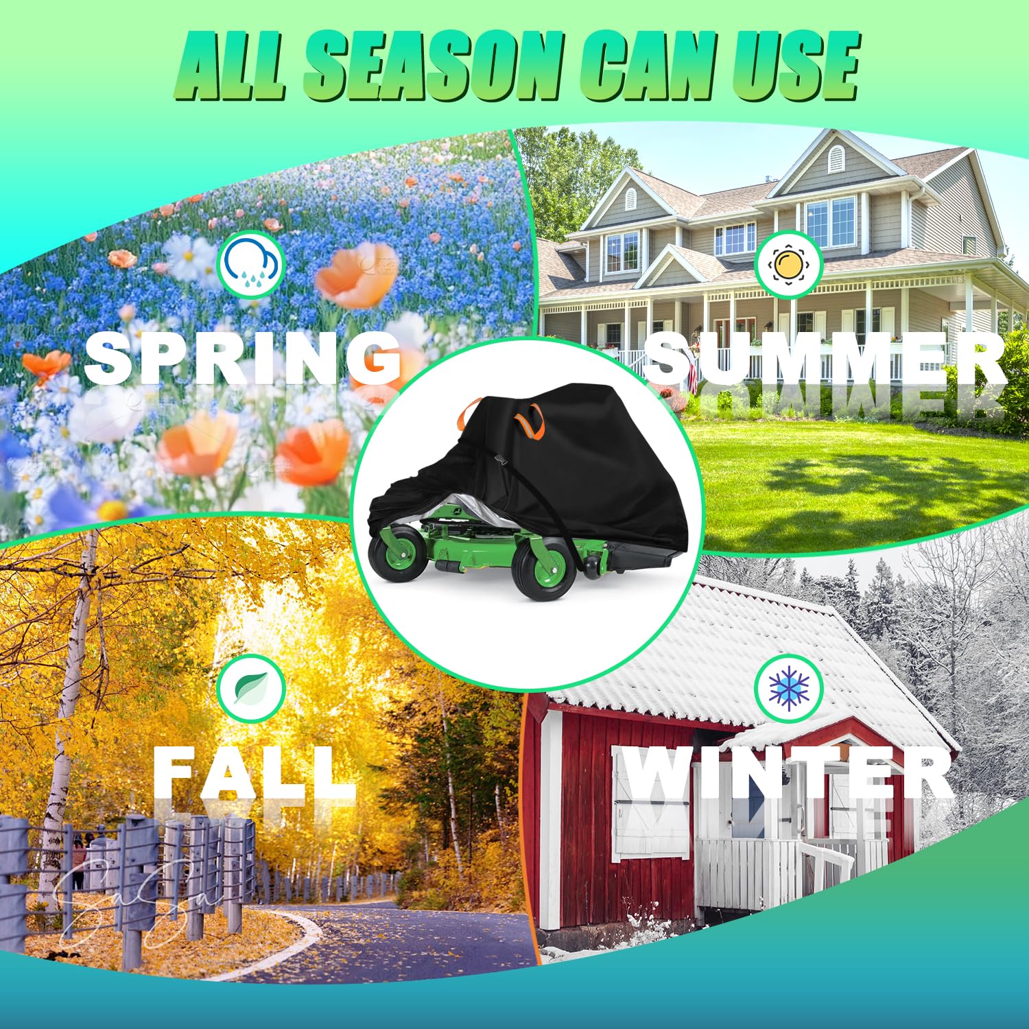 Aibiley cover repelling rain to protect mower components from moisture