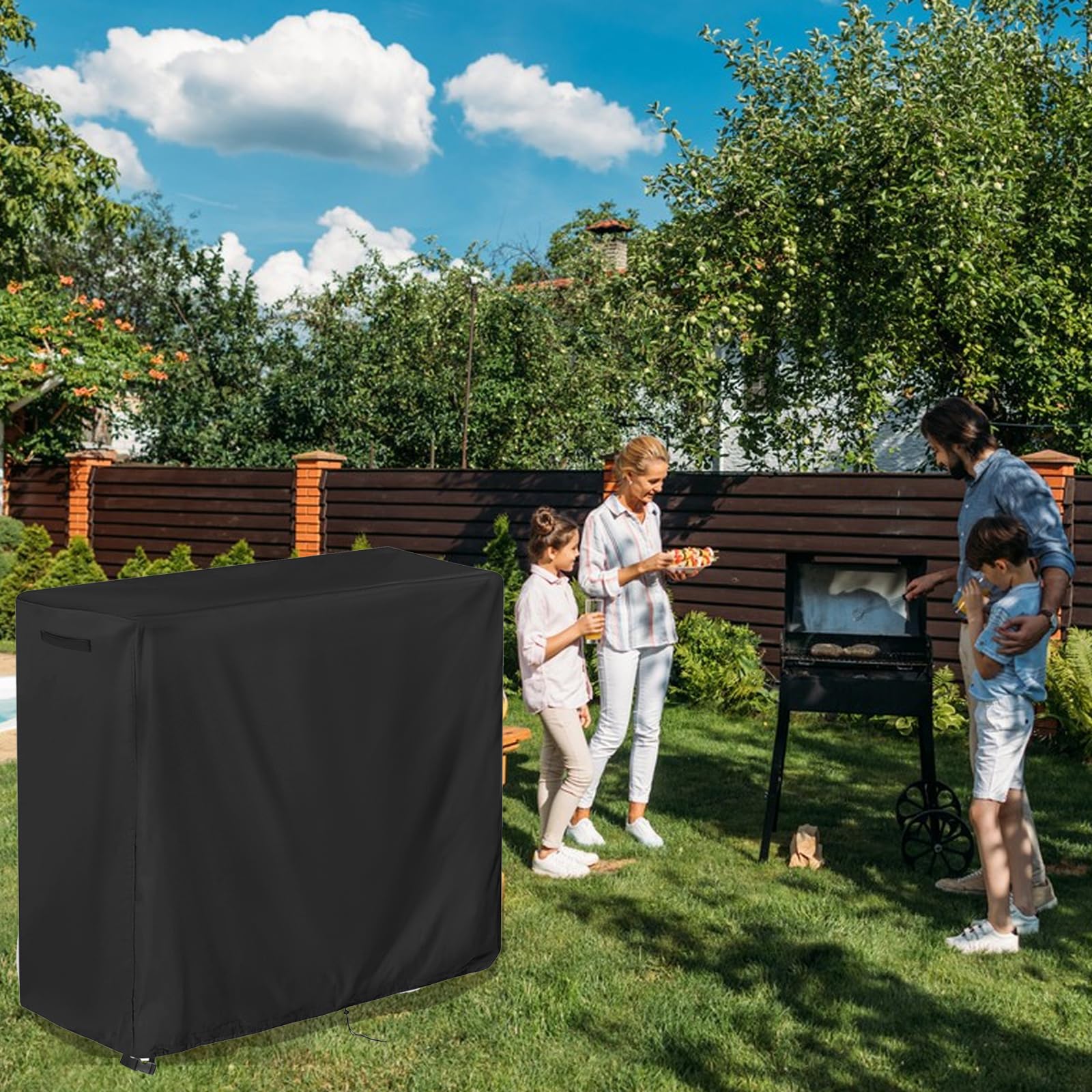 Aidetech cover next to backpack giving scale and portability benefit