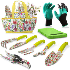 AIDY-PRO tote with full 9-piece garden set for neat organization
