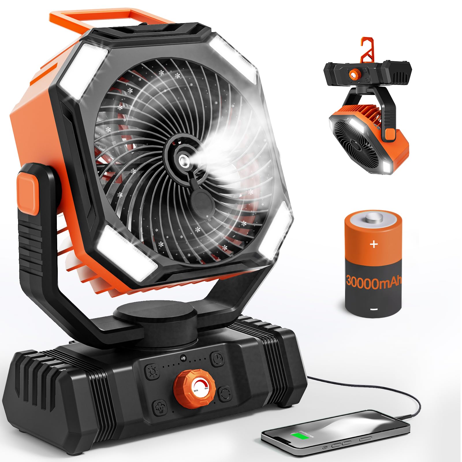 AIEPOCH front view of misting fan showing airflow and cooling benefit