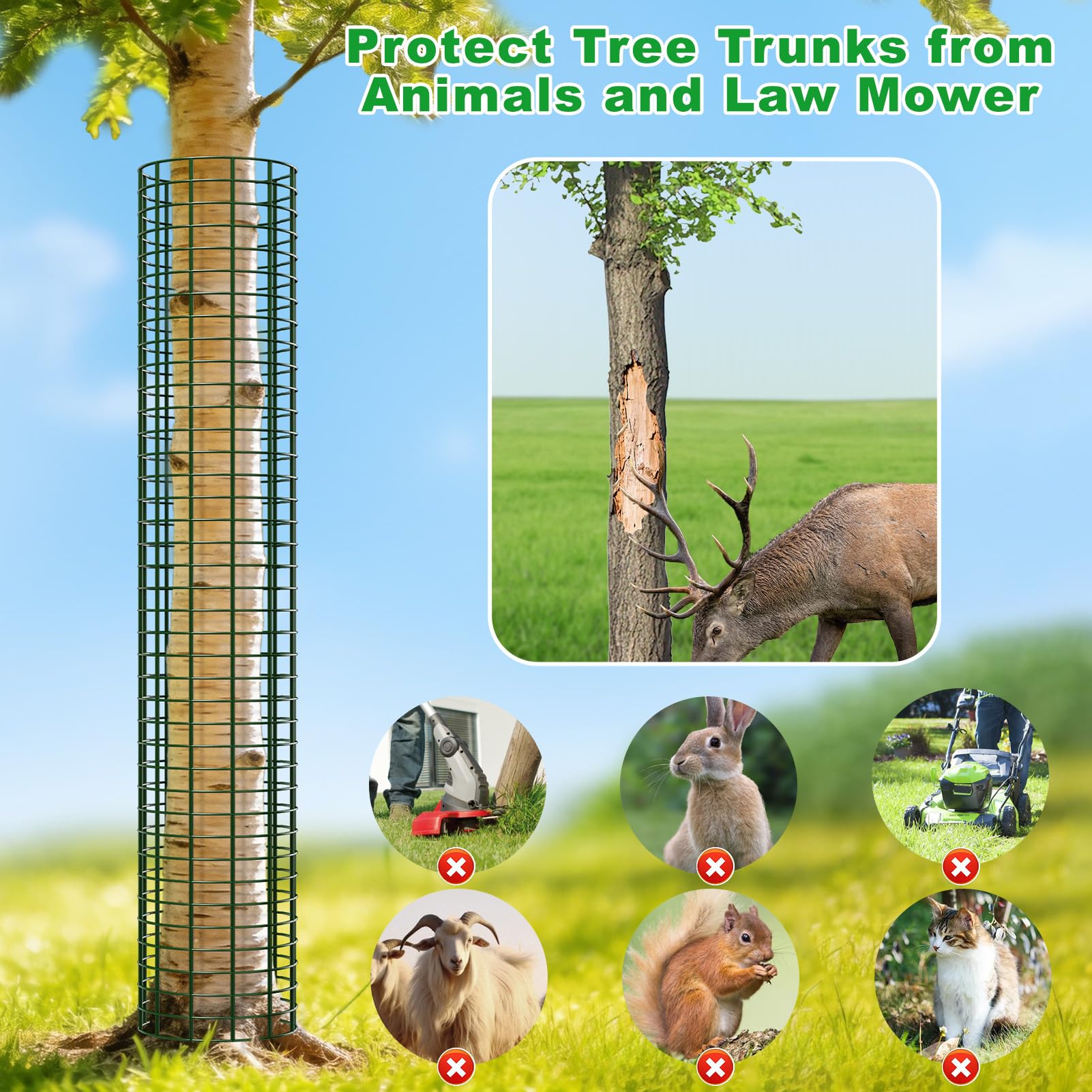 Aifanss open mesh detail allowing air and light to reach tree bark