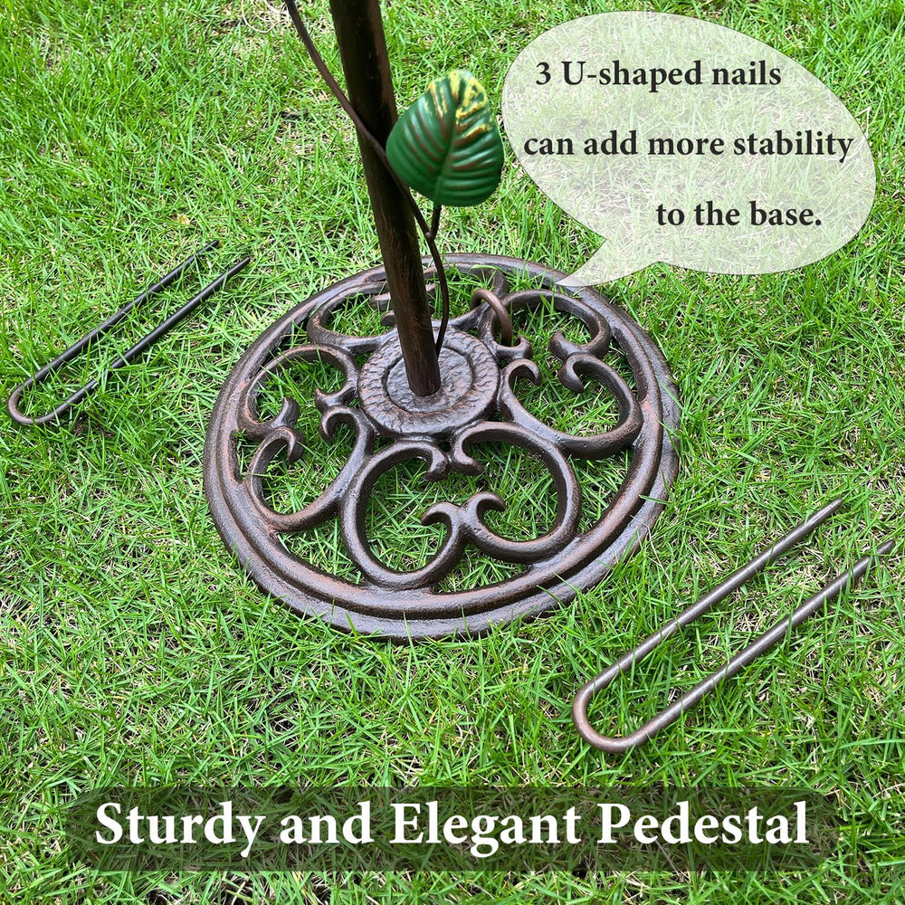 Aifeorzo heavy cast iron base and anchor nails demonstrating stability and benefit: secure placement